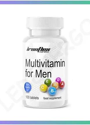 Вітаміни та мінерали ironflex multivitamin для чоловіків 100 таблеток для підтримки здоров'я та імуніт sku_fitsh_cn5753