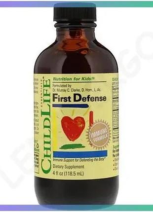 Натуральная добавка childlife first defense 118,5 мл для укрепления иммунитета детей биодобавка sku_fitsh_cn9967