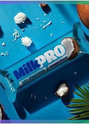 Протеиновый батончик sporter milkpro 28% 60 грамм кокос белковый перекус для активных людей энергетиче sku_fitsh_cn16000-1