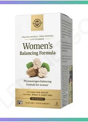 Натуральная добавка solgar women's balancing formula 60 таблеток для женщин поддержка гормонального фо sku_fitsh_cn12467