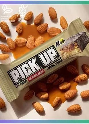 Батончик fitwin pick up 45 г карамель-миндаль протеиновый перекус для активных людей sku_fitsh_cn15675