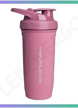 Шейкер smart shake reforce 900 мл из нержавеющей стали розовый для смешивания коктейлей и протеиновых sku_fitsh_cn15102