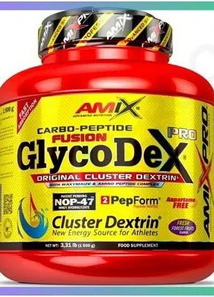 Гейнер amix glycodex pro 1.5 кг лісова ягода для набору м'язової маси енергетичний напій для спортсмен sku_fitsh_cn13877-1