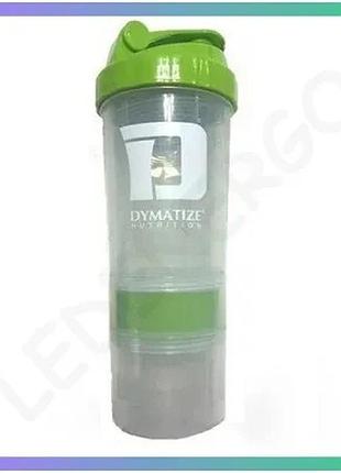 Шейкер dymatize nutrition smartshake 500 мл прозорий зелений контейнер для протеїнового коктейлю та на sku_fitsh_cn1222