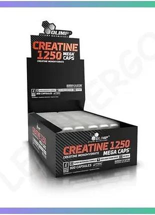Креатин olimp sport nutrition creatine 1250 mega caps 900 капсул для набору м'язової маси та витривало sku_fitsh_cn305