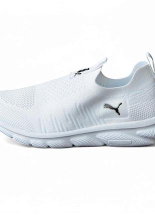Puma white мокасини білі