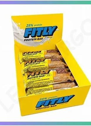 Протеиновые батончики fitly protein bar 25% без добавленного сахара 12*45 г кофе-шоколад для перекуса sku_fitsh_cn20237-2