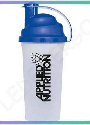 Шейкер applied nutrition 700 мл прозрачный синий для смешивания протеиновых коктейлей и спортивных нап sku_fitsh_cn16596