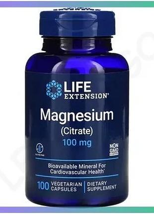 Витамины и минералы life extension магний цитрат 100 мг 100 вегакапсул для иммунной системы и мышц sku_fitsh_cn11350