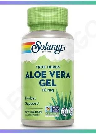 Натуральная добавка solaray true herbs гель алоэ вера 10 мг 100 вегакапсул для пищеварения и оздоровле sku_fitsh_cn20475-1