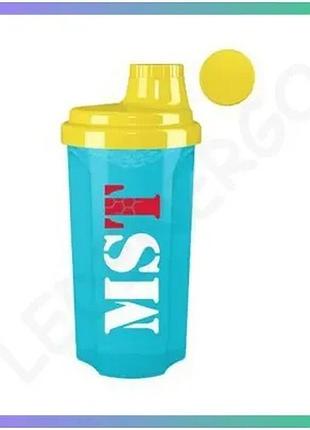 Шейкер mst nutrition 500 мл с герметичной крышкой для коктейлей блакитный шейкер для напитков sku_fitsh_cn14717