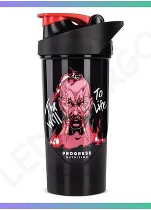 Шейкер progress nutrition fiery cossack 700 мл черный для протеиновых коктейлей и добавок sku_fitsh_cn15697