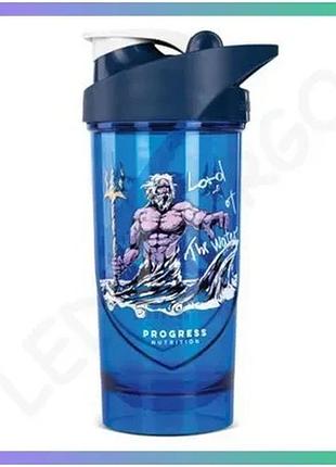 Шейкер progress nutrition neptune lord of the water 700 мл с носиком для приготовления коктейлей и доб sku_fitsh_cn15700
