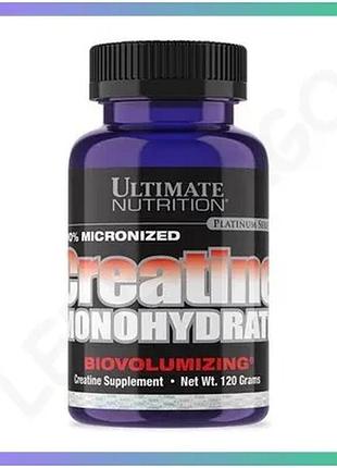 Креатин ultimate nutrition моногідрат 120 г для набору м'язової маси підвищення витривалості енергетич sku_fitsh_cn9099