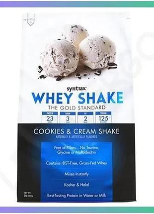 Протеин syntrax whey shake 907 грамм печенье-крем порошок для восстановления мышечной массы белковый к sku_fitsh_cn15249-1