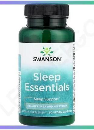 Комплекс для сну swanson sleep essentials 60 вегакапсул для поліпшення сну та нервової системи sku_fitsh_cn20442-1
