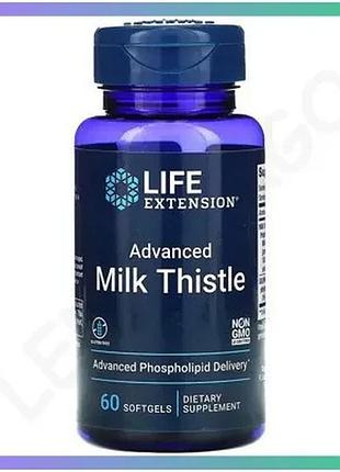 Натуральна добавка life extension advanced milk thistle 60 капсул для здоров'я печінки та загального о sku_fitsh_cn7958