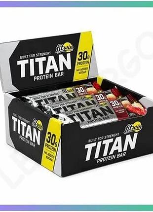 Протеиновый батончик fitwin titan bar 85 г банан-клубника без сахара для перекуса спортсменов sku_fitsh_cn20544-3