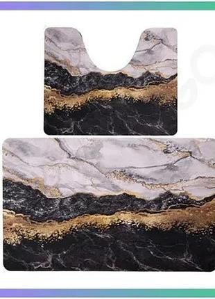 Набор ковриков для ванной и туалета modern marble 50х80 40х50 см диатомит влагопоглощающий для санузла sku_hp-42-182