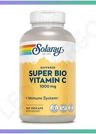 Вітаміни та мінерали solaray super bio vitamin c 360 вегакапсул для імунної системи антиоксиданти для sku_fitsh_cn10207