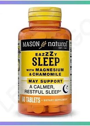 Витамины и минералы mason natural eazzzy sleep с магнием и ромашкой для крепкого сна 60 таблеток sku_fitsh_cn10932