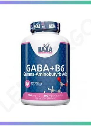 Амінокислота haya labs gaba + b6 100 вегакапсул для покращення сну і нервової системи 100 капсул sku_fitsh_cn14131
