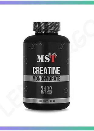 Моногідрат креатину mst nutrition creatine monohydrate 180 капсул для набору м'язової маси та витривал sku_fitsh_cn19963-1