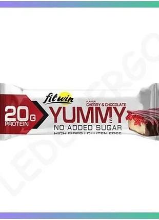 Протеиновый батончик fitwin yummy bar 36% без добавленного сахара 55 г шоколад-вишня для активного пит sku_fitsh_cn16953-2