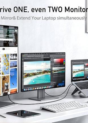 Кабель usb c-hdmi uni нейлоновий кабель 2