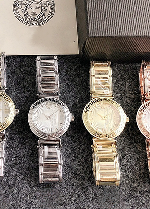 Жіночий наручний годинник металевий стиль versace, стильний і модний годинник браслет версчі