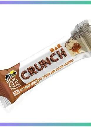 Протеиновый батончик fitwin crunch bar 25% 50 г мороженое-соленая карамель перекус для активных людей sku_fitsh_cn15978-4