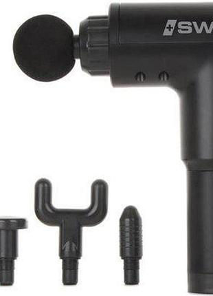 Iswiss massage gun - спортивний та релаксаційний масажер - потужний та бездротовий - додаткові насадки