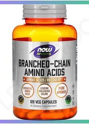 Амінокислота bcaa now 120 капсул для росту м'язів та відновлення енергії під час тренувань sku_fitsh_cn703
