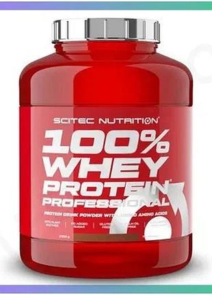 Протеїн scitec nutrition 100% whey protein professional 2.35 кг банан сироватковий порошок для набору sku_fitsh_cn727-4