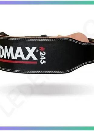 Пояс для важкої атлетики mad max leather mfb 245 чорний s шкіряний ремінь для тренувань і спорту sku_fitsh_cn3426-1