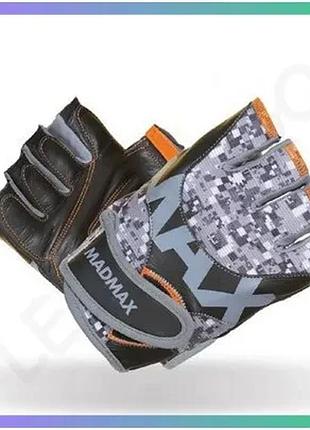 Рукавички для фітнесу mad max mti mfg 831 grey camo l чоловічі жіночі для тренувань і спорту sku_fitsh_cn3442-1