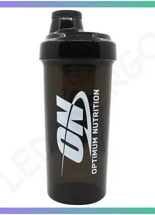 Шейкер optimum nutrition 750 мл чорний для приготування коктейлів спортивних напоїв пластиковий без bp sku_fitsh_cn6286