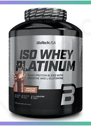 Сывороточный изолят biotech iso whey platinum 1.8 кг шоколад протеин для набора мышечной массы и восст sku_fitsh_cn20396-1
