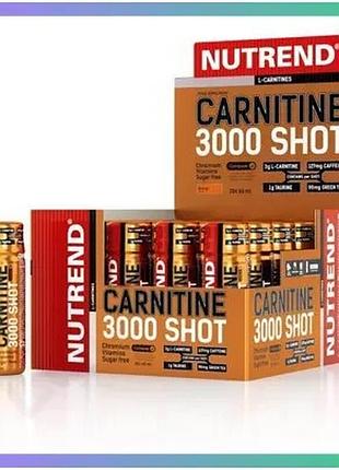 Жиросжигатель nutrend carnitine 3000 shot 20*60 мл клубника для снижения веса и повышения энергии sku_fitsh_cn11160-1