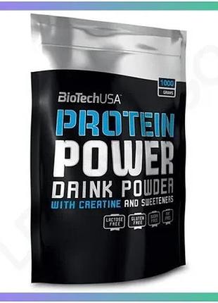 Протеїн biotech protein power 1 кг ваніль для набору м'язової маси відновлення амінокислоти bcaa sku_fitsh_cn237-1