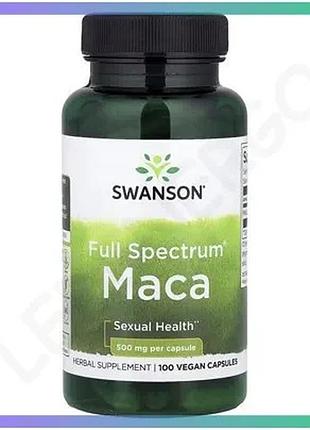 Корінь мака перуанської swanson maca 500 mg full spectrum 100 капсул для енергії та гормонального бала sku_fitsh_cn16899