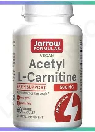 Жиросжигатель jarrow formulas ацетил l-карнитин 500 мг 60 капсул для снижения веса и энергии sku_fitsh_cn8251