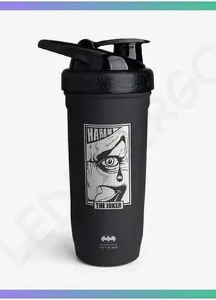 Шейкер smart shake reforce з нержавіючої сталі 900 мл для протеїнових коктейлів чорний sku_fitsh_cn14982