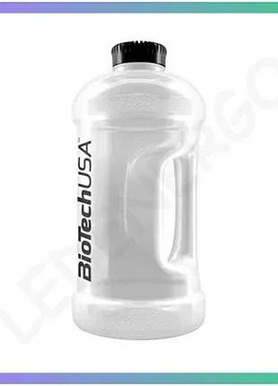 Спортивная бутылка biotech gallon 2.2 л белая пластиковая емкость для воды с ручкой и крышкой sku_fitsh_cn6475