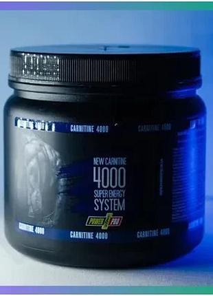 Жироспалювач power pro carnitine 4000 500 г для зниження ваги енергії та витривалості l-карнітин sku_fitsh_cn69