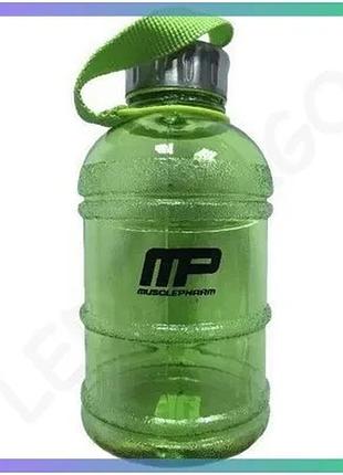 Спортивна пляшка muscle pharm hydrator 1 л зелена для води тренувань активного способу життя sku_fitsh_cn2178