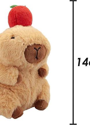 Іграшка капібара з яблуком,14 см 2