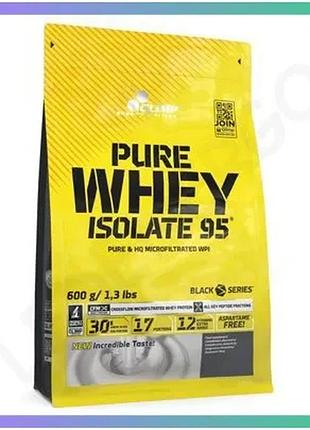 Протеїн olimp sport nutrition pure whey isolate 95 600 грам ваніль сироватковий ізолят для відновлення sku_fitsh_cn333-1