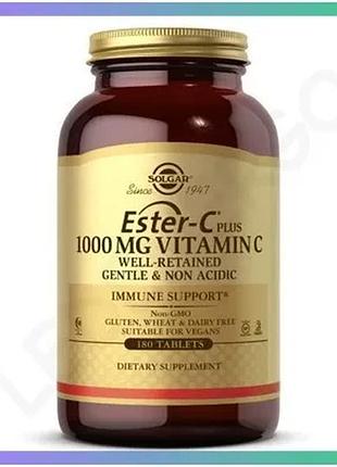 Витамины solgar ester-c plus vitamin c 1000 мг 180 таблеток для иммунной системы антиоксиданты sku_fitsh_cn6095