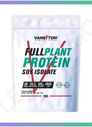 Ізолят соєвого білка vansiton full plant protein 900 г солона карамель для набору м'язової маси рослин sku_fitsh_cn13268-1